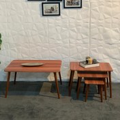 تصویر میز جلومبلی عسلی مدل مینیمال کد25 مجموعه 4 عددی 