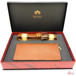 تصویر ست چرمی مردانه کیف و کمربند AS 44/4 