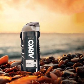 تصویر افترشیو ARKO مدل PLATINUM حجم 250میلی لیتر arko after shave for men model platinum 250ml