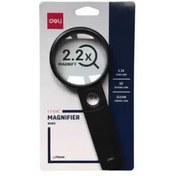 تصویر ذره بین بزرگ 2 دید عدسی 70 میل بزرگنمایی 2.2 و 5 برابر کد 9090 دلی 