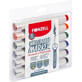تصویر ماژيك 6 رنگ Whiteboard Markers فونزل 