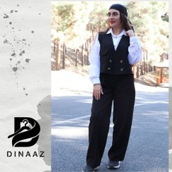 تصویر ست وست،شومیز،شلوار - مشکی / سایز 42 تا 46 