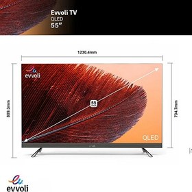 تصویر تلویزیون ایوولی اسمارت 55 اینچ QLED مدل evvoli v350 4k 