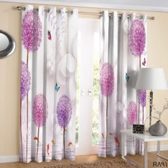 تصویر پرده چاپی اسپرت طرح گل قاصدک کد R891 