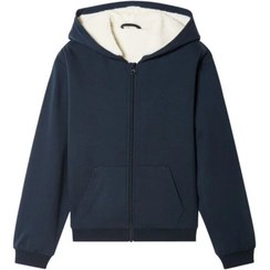 تصویر سویشرت خزدار بچگانه پیپرتس مناسب ۸ تا ۱۰ سال سرمه ای 