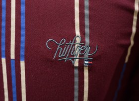 تصویر پیراهن مردانه راه راه زرشکی تامی (Tommy hilfiger) 