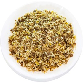 تصویر غذا انجمادی آفکوک عدس پلو با خرما 