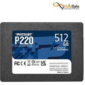 تصویر هارد اینترنال پتریوت مدل P220 • ظرفیت 512GB 