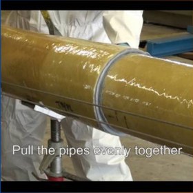 تصویر چسب اپوکسی اتصال لوله های فایبرگلاس 