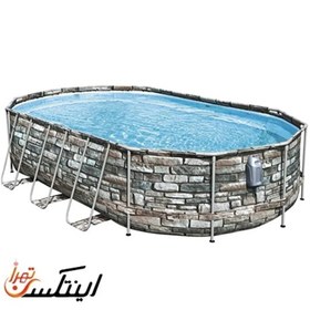 تصویر استخر پیش ساخته 7 متری بست وی طرح دیواره سنگی bestway 56719