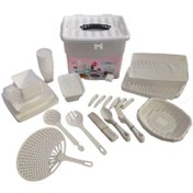 تصویر سبد پیک نیک 60 پارچه بازن مدل لایف 