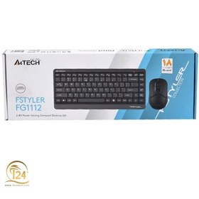 تصویر کیبورد و ماوس بی سیم ای فورتک مدل FSTYLER FG1112 A4TECH FSTYLER FG1112 Wireless Keyboard and Mouse