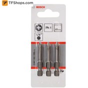 تصویر سرپیچگوشتی چهارسو بوش بسته 3 عددی مدل 2607001526 سایز 49×PH1 میلی متر Screwdriver Bit Extra Hard