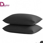 تصویر روبالشی هتلی پاکتی مشکی50در 70 بسته 2عددی پس کرایه 