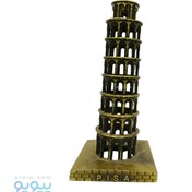 تصویر تندیس تزئینی فلزی برج کج پیزا 