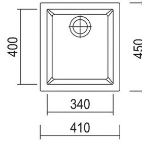 تصویر سینک گرانیتی زیر صفحه ای مدل CUBE 