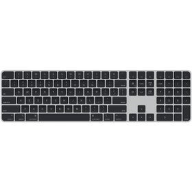 تصویر کیبورد بی سیم اپل مدل Magic Keyboard USB-C 2024 Black MXK83 With Numeric+Touch ID Magic Keyboard USB-C 2024 Black MXK83 With Numeric keypad and Touch ID