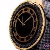 تصویر ساعت رزینی مشکی طلایی 