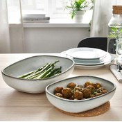 تصویر ظرف دوتایی سرو روستیک ایکیا GLADELIG IKEA Oven Dish Set Of 2 grey