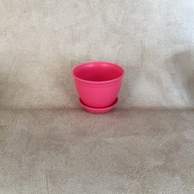 تصویر گلدان پلاستیکی سرخابی بیتا سایز ۷٫۵ 