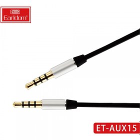 تصویر کابل AUX سر فلزی Earldom مدل ET-AUX15 ا Earldom ET-AUX15 3.5 MM Stereo Aux Cable Earldom ET-AUX15 3.5 MM Stereo Aux Cable