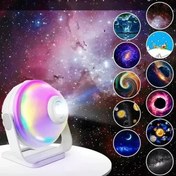 تصویر پروژکتور کهکشانی دیسک‌خور 12 تایی با برنامه اختصاصی Galaxy Projector with Disc Function - Sleep Light