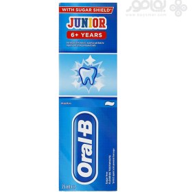 تصویر خمیر دندان کودک اورال بی مدل Junior +6 Years حجم 75 میلی لیتر Oral-B Toothpaste Junior Plus6 Years 75ml