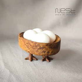 تصویر جا تخم مرغی چوبی 