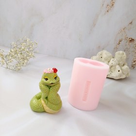 تصویر قالب شمع مدل مار تاج گل Silicone Candle Mold