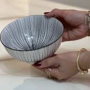 تصویر کاسه ابگوشت خوری چینی خطی مشکی برند دنی هوم 