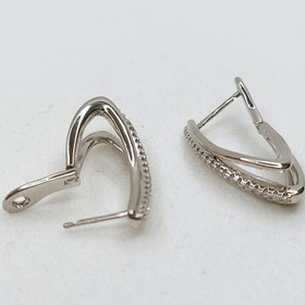 تصویر گوشواره زنانه نگین دار ژوپینگ مدل XUPING3737 طرح نیمه لوزی 