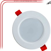 تصویر چراغ هالوژن توکار سقفی ۷ وات قلب نور رنگ افتابی 