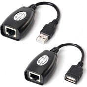 تصویر اکستندر افزایش طول USB با کابل شبکه تا 50 متر ا USB Extender by RJ45 LAN 50m USB Extender by RJ45 LAN 50m