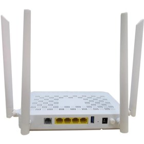 تصویر مودم ONT فیبرنوری هوپر شامل 4 پورت 1G و یک پورت تلفن و WiFi نسل 5 دوال باند چهار آنتنه مدل HOUP-90120H5 