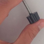 تصویر پیچ خروسکی فلکه ای ولومی 6 قطر دسته پلاستیکی 20 mm طول رزوه 25 mm 