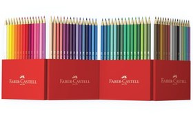 تصویر مداد رنگی 60 رنگ جعبه مقوایی فابر کاستل (Faber Castell) طرح گل فابر کستل