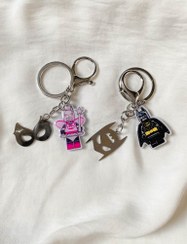 تصویر جاکلیدی بتمن مشکی و صورتی 