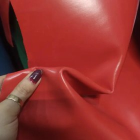 تصویر چرم گاوی گلبهی پاستیلی براق 