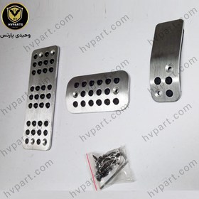 تصویر روپدالی اتومات ۲۰۶ و ۲۰۷ با فوت رست آلومینیومی فابریکی Cover pedal for peugeot 206 and 207 auto