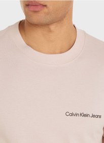 تصویر تی‌شرت یقه گرد با لوگو برند calvin klein jeans Logo Crew Neck T-Shirt