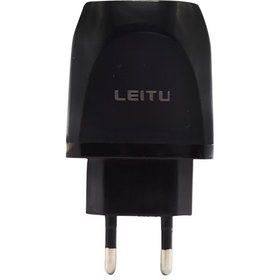 تصویر آداپتور شارژر دیواری لیتو مدل LEITU LH-19 دو پورت به همراه کابل MicroUSB Leitu LH-19 model wall charger adapter with Micro-USB Cable