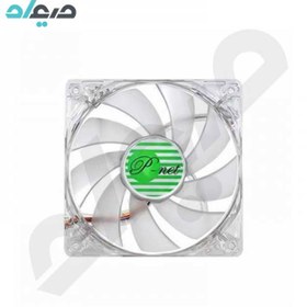 تصویر فن کیس تخلیه هوا 8*8 شیشه‌ای چراغ‌دار پی‌نت P-net Fan case 8*8