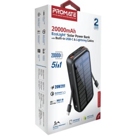 تصویر پاوربانک پرومیت مدل SOLARTANK-20PDCI ظرفیت 20000 میلی آمپر ساعت 