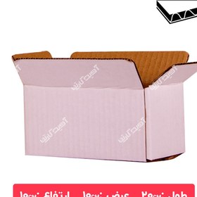 تصویر کارتن بسته بندی طول 20 سانت سه لایه 20 cm long three-layer packing carton