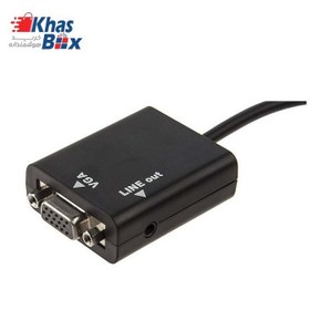 تصویر مبدل HDMI به VGA مناسب XBOX-PS4 با کابل صدا و کابل شارژ Micro USB ا HDMI to VGA Male to Female HDMI to VGA Male to Female