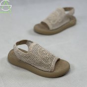 تصویر صندل تابستانی زنانه کفش شیما مدل پرنس بافتی از فوم 