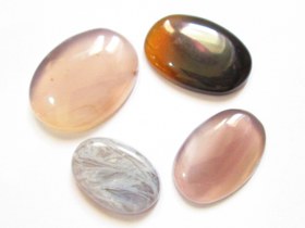 تصویر پک 4 عدد نگین عقیق معدنی ( P 218 ) agate