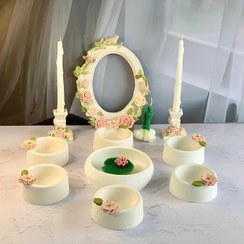 تصویر هفت سین 10 تکه گلدار کامل 