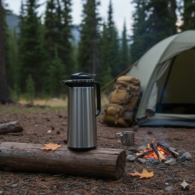 تصویر فلاسک یونیک مدل UN-1808 گنجایش ۱.۹ لیتر استیل شیشه دار 