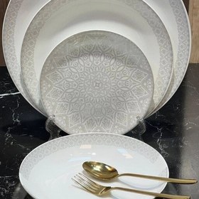 تصویر سرویس غذاخوری ۲۶ پارچه ارکوپال طرح صدف مناسب ۶ نفر 